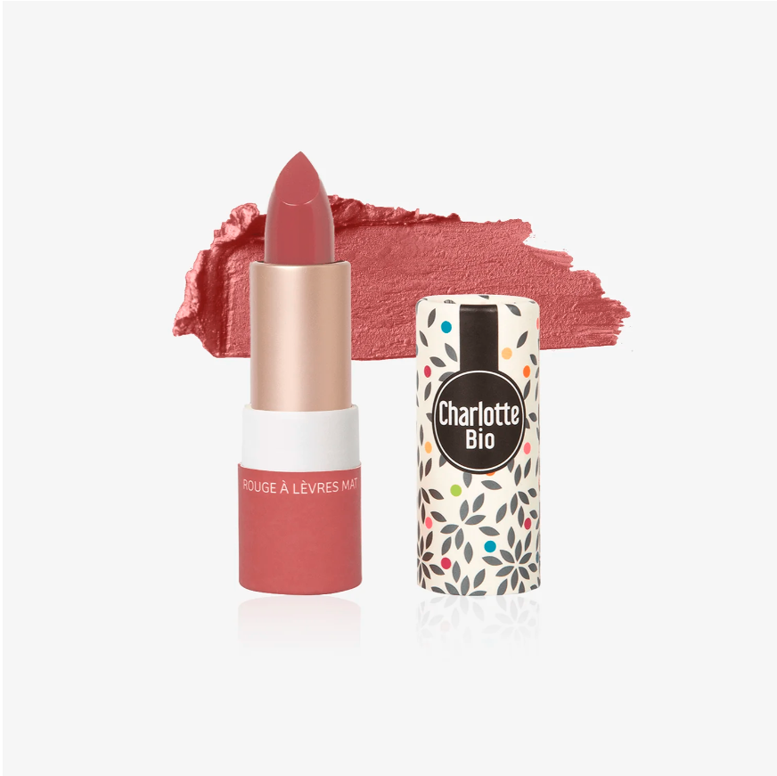 Rouge à Lèvre Mat Rouge Rosé de la marque Charlotte Bio