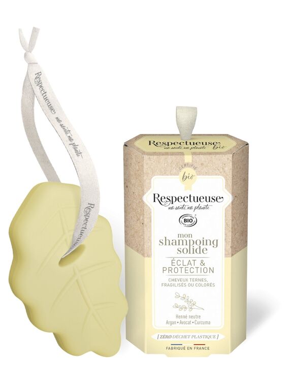 Shampoing solide ÉCLAT & PROTECTION bio - cheveux colorés ou ternes - zéro déchet