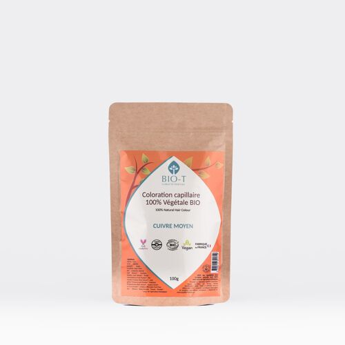 Coloration Végétale CUIVRE MOYEN - BIO - 100g de la marque Bio-T