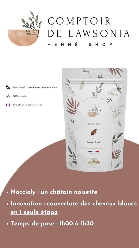 Coloration végétale 100% naturelle - Noccioly  DE COMPTOIR DE LAWSONIA